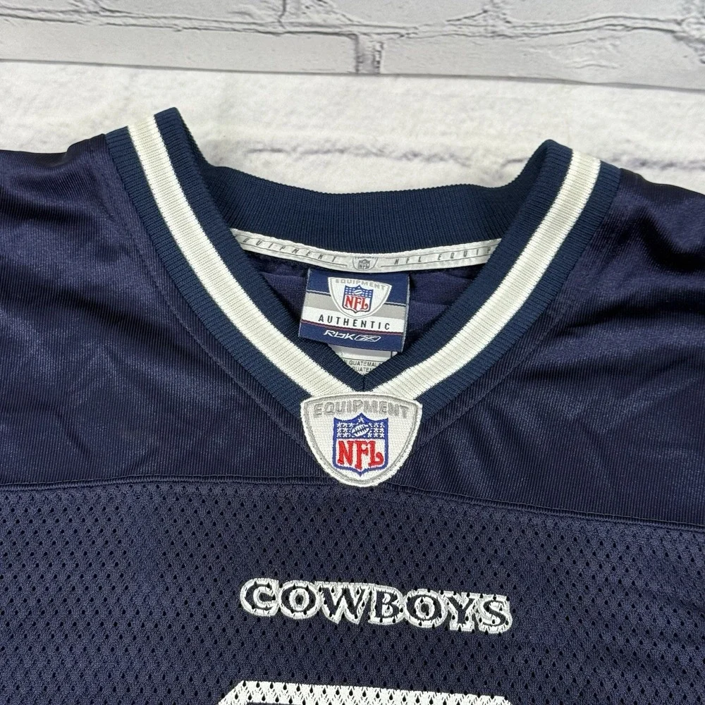 VTG Tony Romo Dallas Cowboys Reebok Authentic NFL Equipment Jersey Size L Blue‎